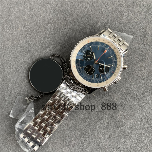 

BLS Maker Top Quality Watches 43mm Navitimer BB01 Chronograph Working Transparent CAL.01 7750 Movement Mechanical Automatic Mens Watch Men's Wristwatches-2