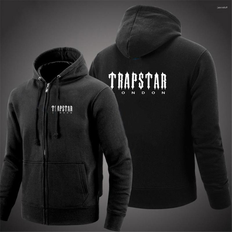 

Men' Hoodies Trapstar London 2022 Men' Solid Color Printing Hoody Long Sleeves Zipper Casual Harajuku Sweatshirts Pullover Tops