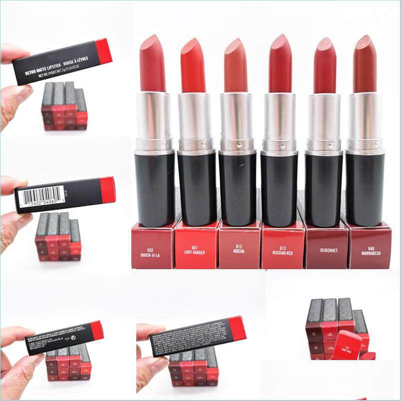 

Lipstick Luster Retro Frost Sexy Matte Lipstick Rouge A Levres Makeup 13 Colors Lip Sticks 3G High Quality Dhs Drop Delivery Health Dhgr4, #5 diva
