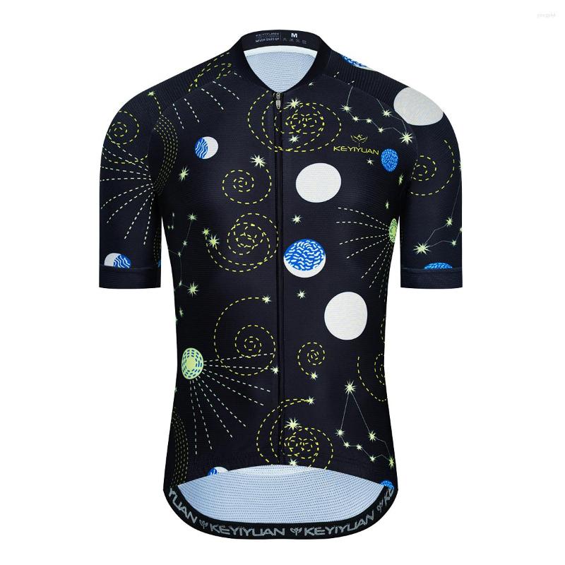 

Racing Jackets KEYIYUAN 2022 Cycling Jersey Men' Mountain Bike Shirts Short Sleeve Team MTB Tops Summer Bicycle Clothes Wielershirt, 16