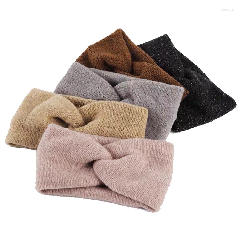 

Hair Accessories Knot Kids Headband Warm Knitted Children Baby Girl Headbands Band Winter Soft Turban Haarband, E color 5