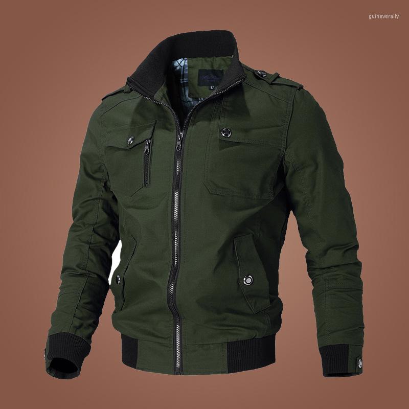 

Men's Jackets Spring Autumn Bomber Jacket For Men 2022 Fashion Casual Stand Coat Male Brand Outerwear Windbreaker Military, Black