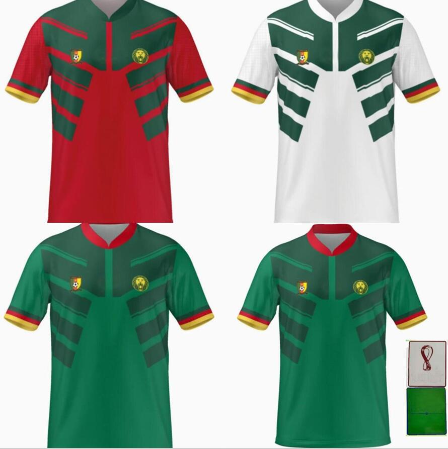 

2022 Cameroon soccer jerseys home away third ABOUBAKAR ONDOUA HONGLA MBEUMO Bahoken ONANA 23 N'KOUDOU Toko.Ekambi CHOUPO-MOTING BAHOKEN Mbeumo football shirts, 2022 home+patch