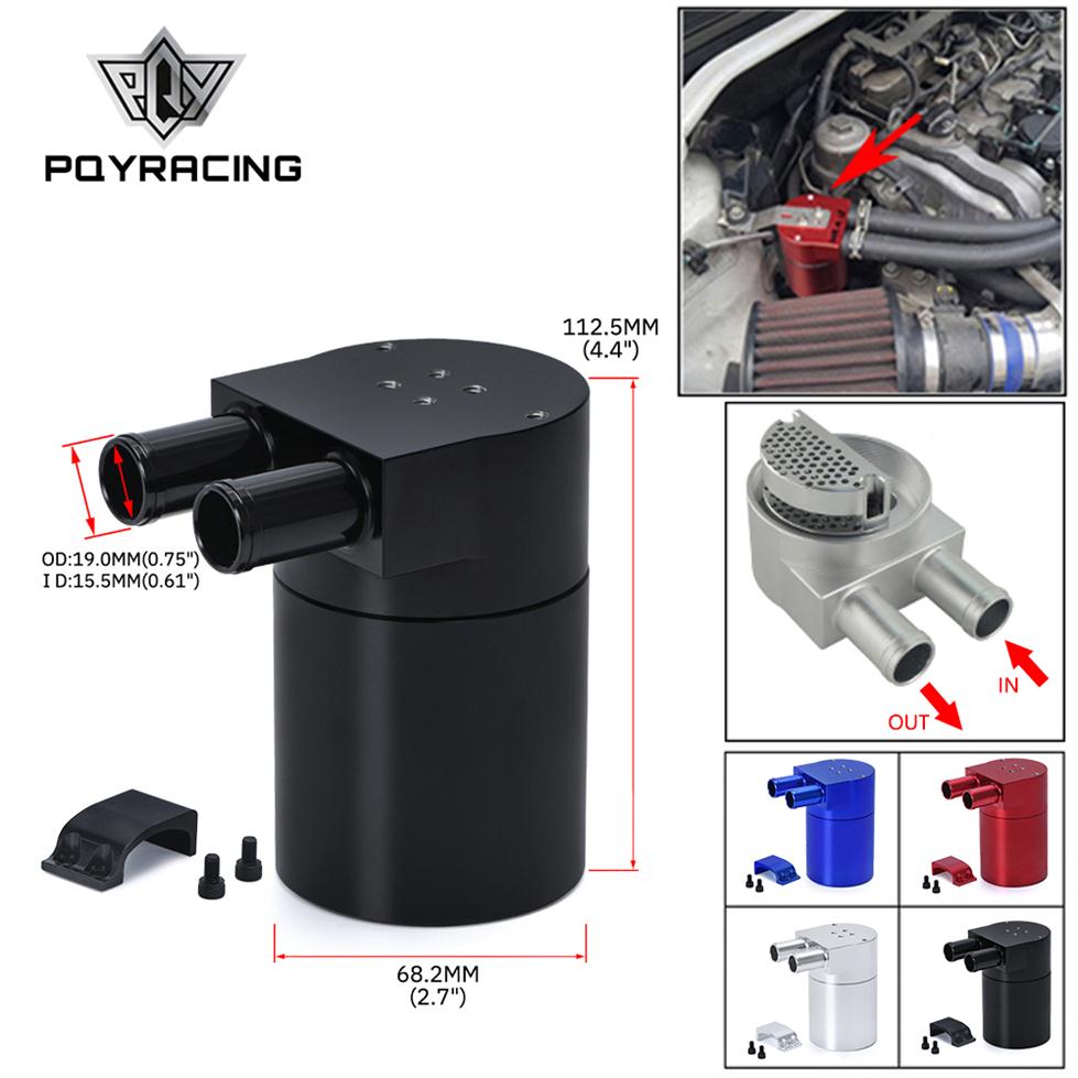 

PQY - UNIVERSAL Fuel Tank Aluminum Alloy Reservior Oil Catch Can Tanks for BMW N54 335 Black Silver Red Blue PQY-TK60284i