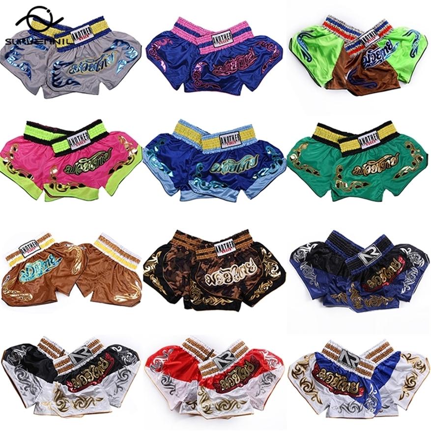

Thai Boxing Shorts Bjj Kickboxing Muay Thai Kids Boxer Shorts for Boy MMA Girl Fight Grappling Trousers Men Boxing Short Pant 201216265J