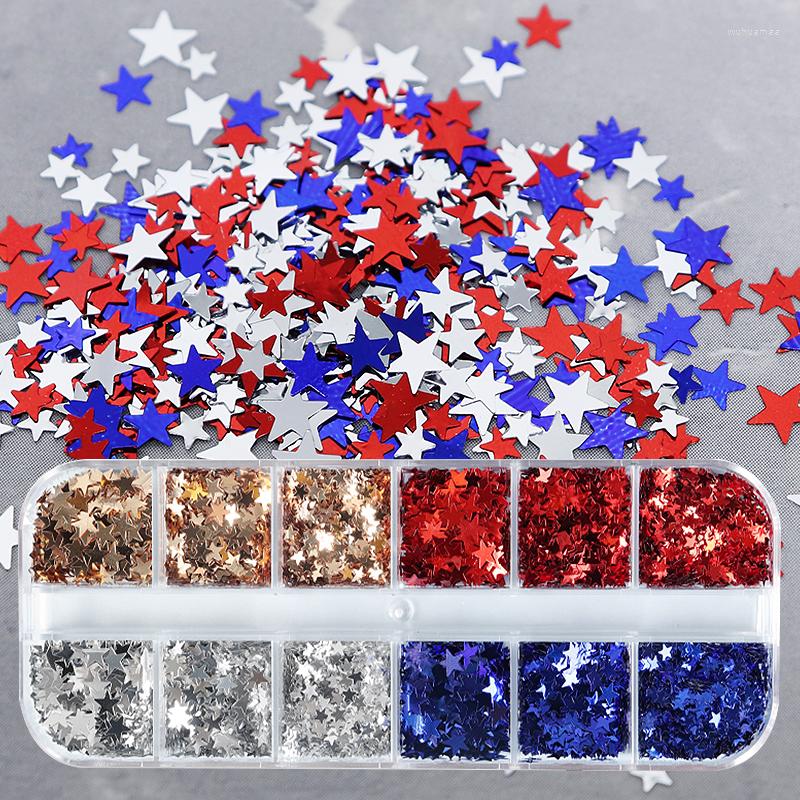 

Nail Art Decorations 3D Star Sequins Mixed Size Glitter Flakes Set For Decoration DIY French US Charms Gel Polish Manicure Accessories