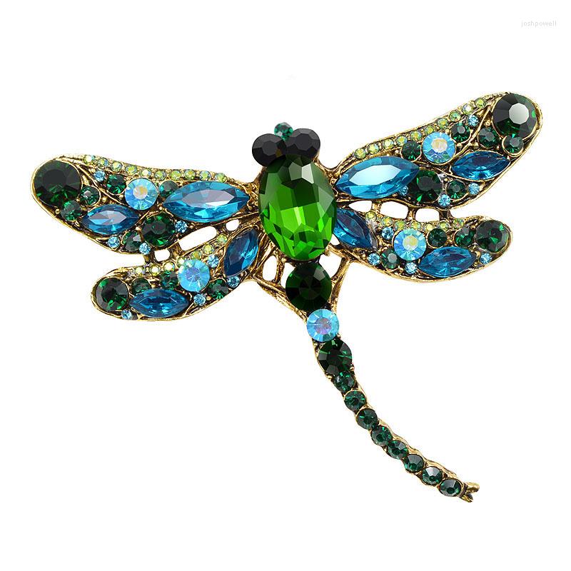 

Brooches CINDY XIANG Crystal Vintage Dragonfly For Women Large Insect Brooch Pin Fashion Dress Coat Accessories Cute Jewelry