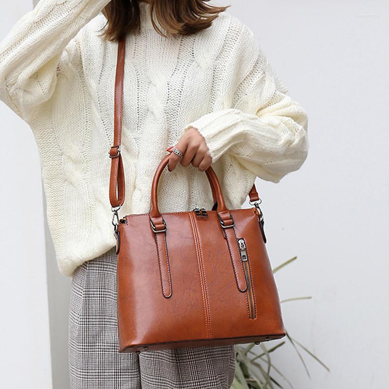 

Evening Bags Luxury Casual Fashion Shoulder Bag Top-Handle Crossbody For Women Ladies Shopper Tote Handbag PU Leather Messenger, Black