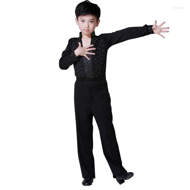 

Stage Wear 2022 Boy Latin Dancewear Ruffly Blue White Black Ballroom Modern Boys Dance Costumes Clothes, Pants