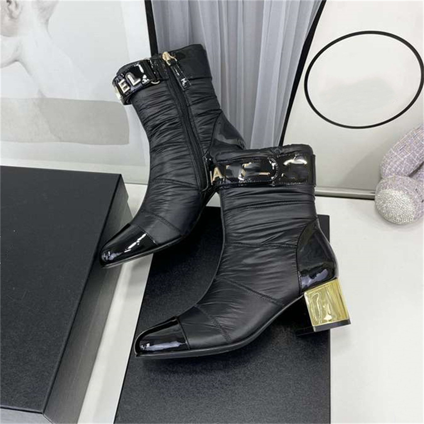 

Luxury Design Women Boots Channel Fashion Comfort Leather Wool Autumn Winter Warm Letter Logo Cotton Men Casual Socks Shoes 04-0023