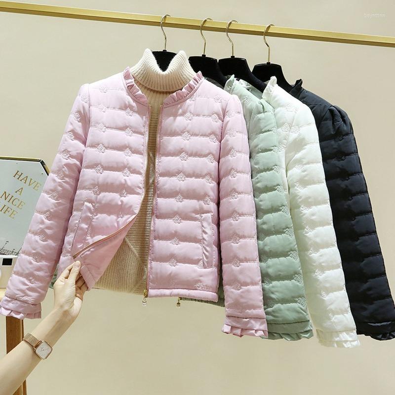 

Women's Down Lightweight Padded Jacket Short 2022 Autumn And Winter Korean Style Slim Thin, White