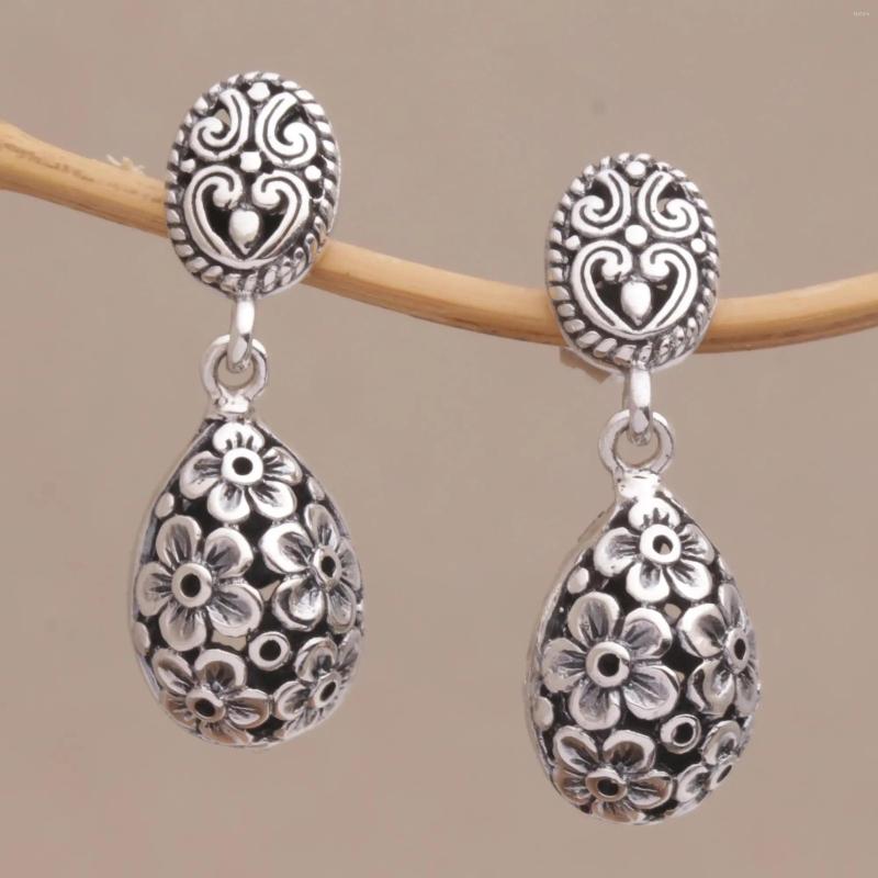 

Dangle Earrings Creative Flower Pattern Hollow Drop Beach Accessories Contemporary Metalwork Romantic Floral