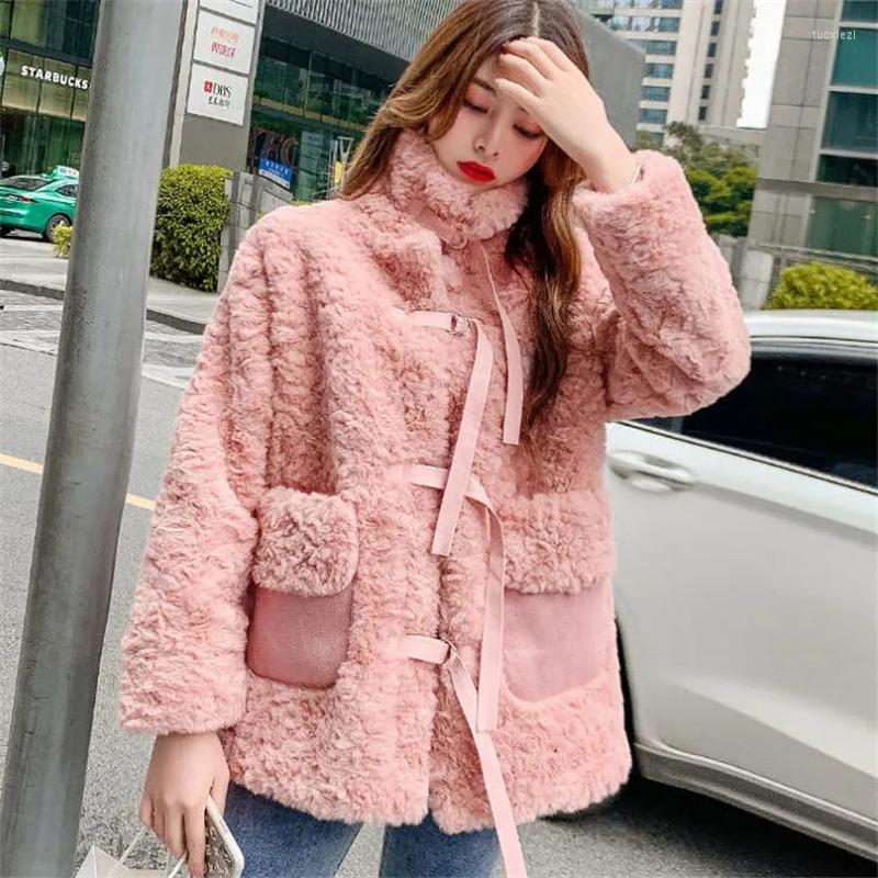 

Women' Fur Herstory 2022 Autumn Winter Faux Coat Female Casual Loose Furry Thick Warm Women Jackets Ladies Korean Fashion Outerwear, Pink