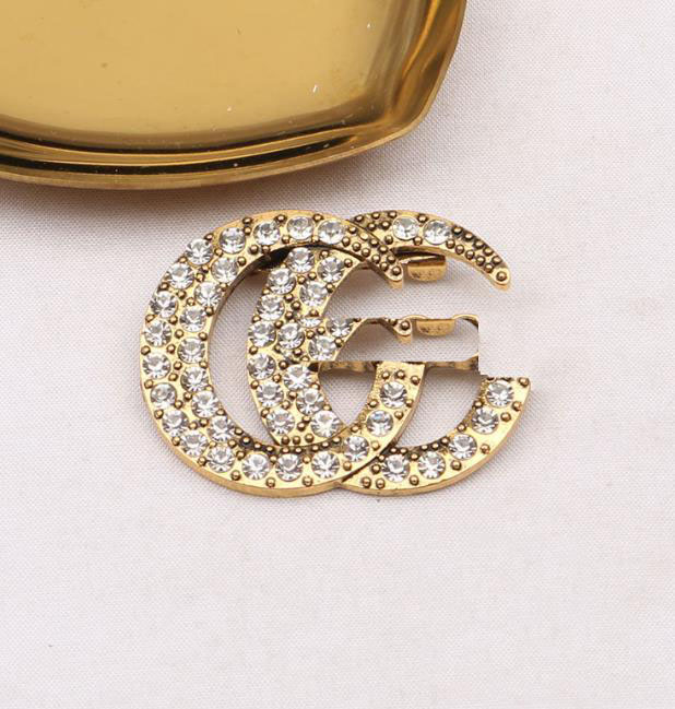 

23ss 2color Luxury Brand Designers G Letters Brooches Vintage 18K Gold Plated Brooch Suit Pin Fashion Jewelry Accessorie Wedding Gift