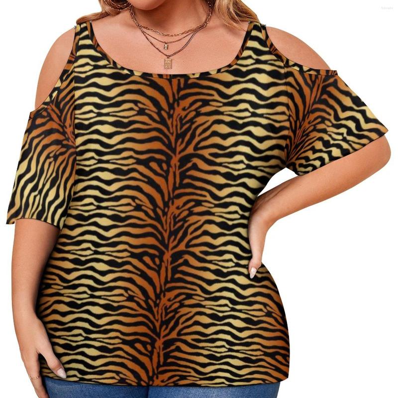 

Shirt Tiger Stripes S Retro Animal Print Street Style T Short Sleeve Aesthetic Tshirt Sexy Graphic Top Tees Plus Size 5XL