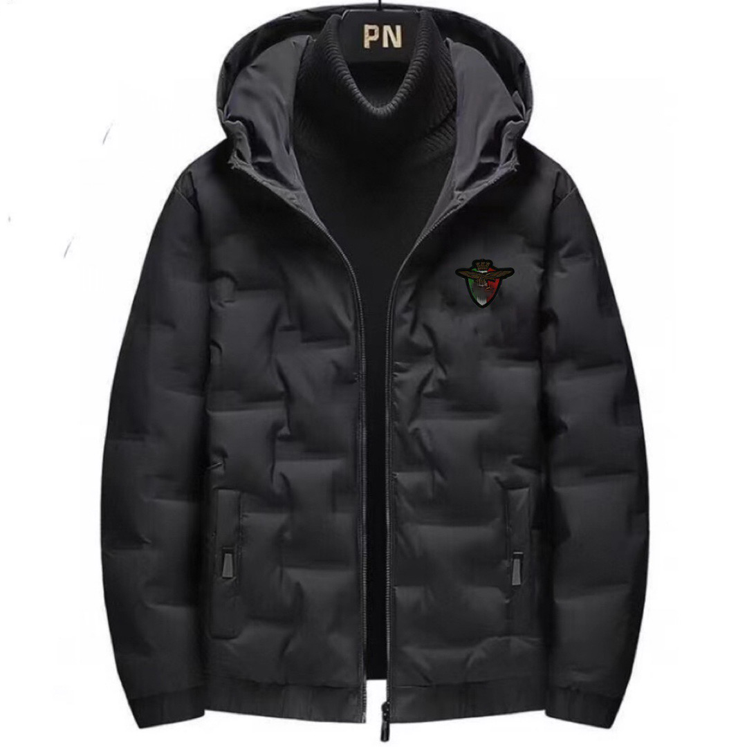 

Mens down Parka outwear Jacket Embroidery couple Street Warm Simple outerwear cold protection badge winter Coats Outdoor Feather Keep warm Unisex Coat, White