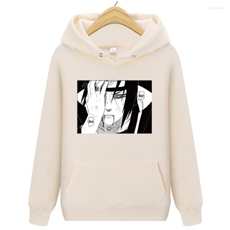 

Men' Hoodies Brand Men' Pullover Anime Print Autumn And Winter Fleece Thickened Hooded Sweater Plus Size Student Trend Men Women, Black