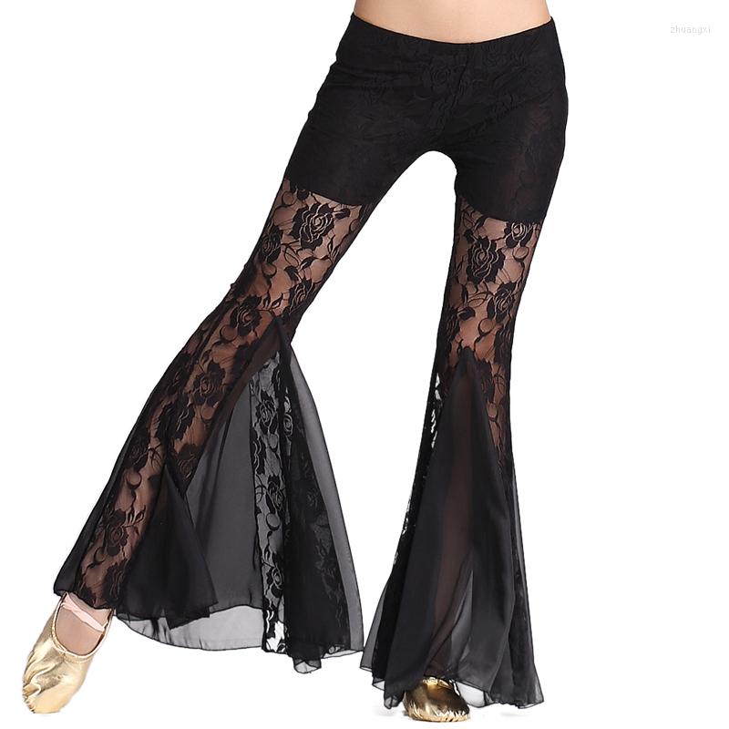 

Stage Wear 2022 Style Sexy Lace Belly Dance Dancing Clothes Fish Tail Pants Trousers 9 Colors, Rhodo