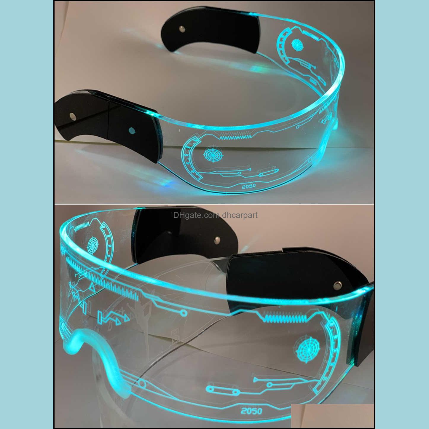 led light up glasses wireless luminous glasses with dark lens glow party costume sunglasses bar club ktv disco