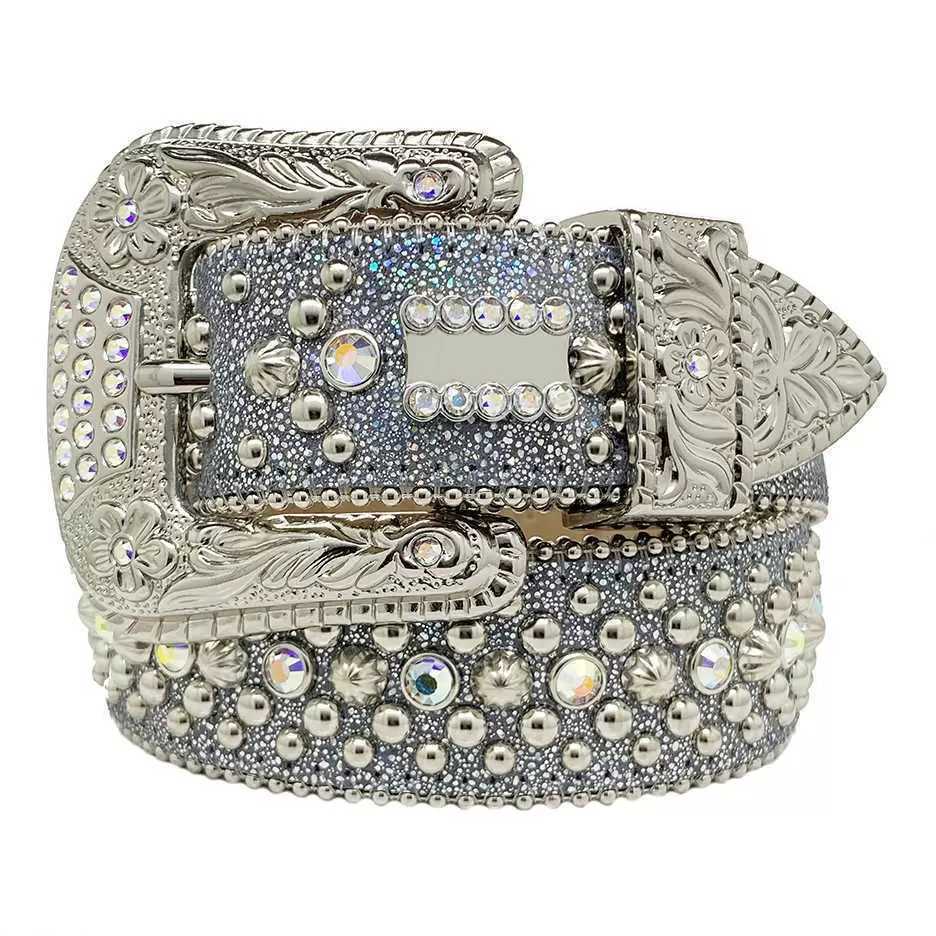 

Fashion Belts for Women Designer Mens Bb Simon rhinestone belt with bling rhinestones as gift, Multi