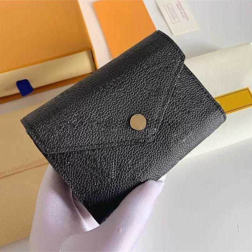 

2022-New HighQuality Luxurys Designers Wallets Purse Bag Fashion Short Victorine Wallet Embossed Monograms Empreinte Classic Card Bag, M41938#blue