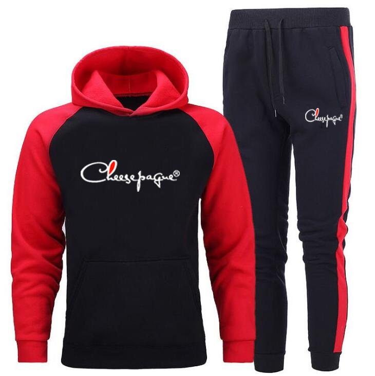 

Men Tracksuit Spring Autumn Men' Sets Solid Color Sportswear Brand Hoodie Pants Clothing Fashion Two Pieces Set Track Suit Men