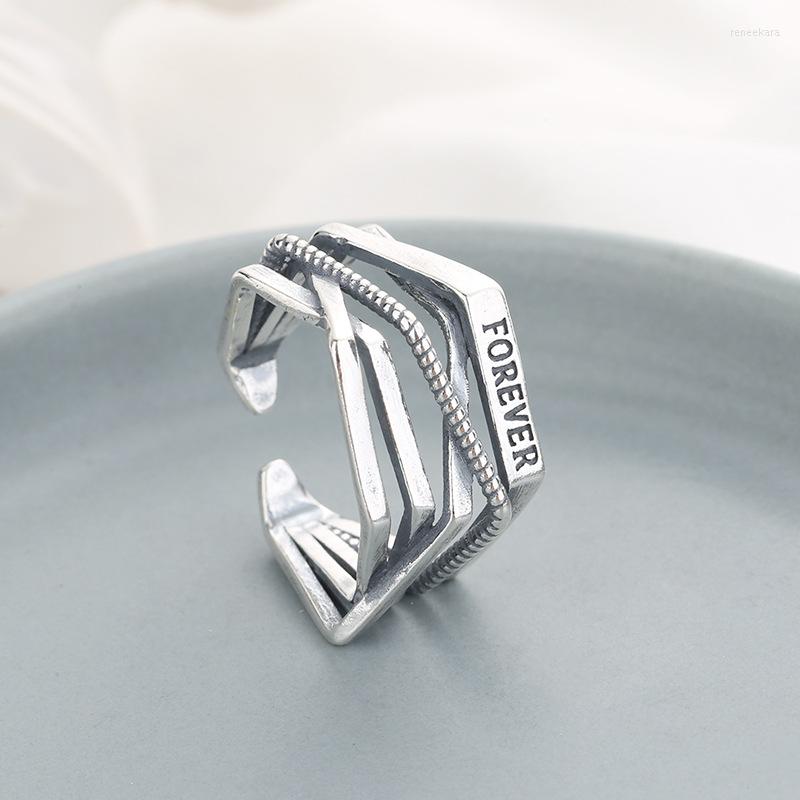 

Wedding Rings Charming Open Letter Ring For Women Vintage Boho Party Gothic Punk Jewelry Gifts Girls 2022