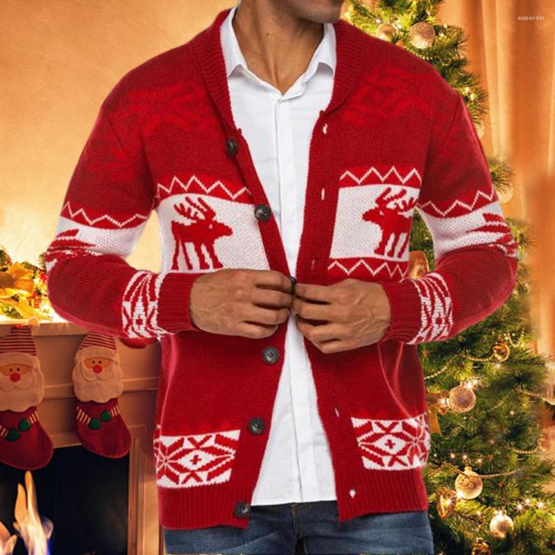 

Men's Sweaters Chic Spring Sweater Coat Slim Fit Thermal Cardigan Elastic Anti-shrink Winter, Black