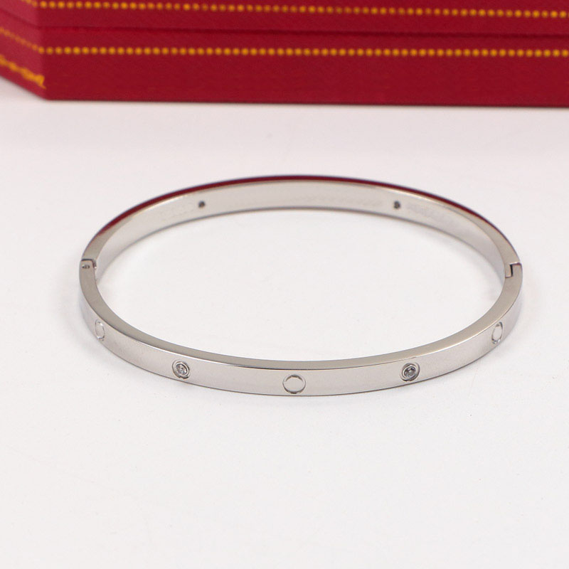 

Quality fashion bangle gold diamond bracelet stainless steel Famous Luxury Designers Brand Jewelry women Couple SCREW LOVE 4Diamonds with box wholesale