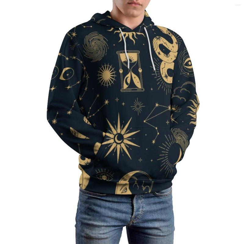 

Men's Hoodies Tarot Print Loose Sun And Moon Streetwear Hoodie Male Long Sleeve Pretty Graphic Sweatshirts Large Size, Style-5