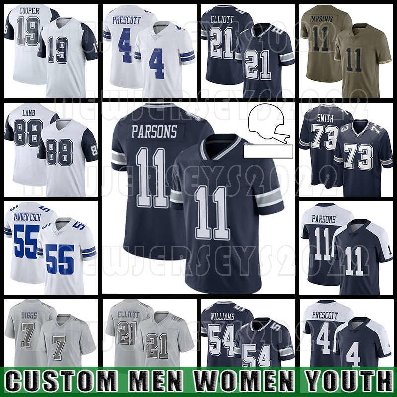 

88 CeeDee Lamb Football 4 Dak Prescott Jersey Micah Parsons Ezekiel Elliott Trevon Diggs DeMarcus Lawrence Dallas Cowboys Tyler Smith Sam Williams Jalen Tolbert, Custom youth+patch(n z)