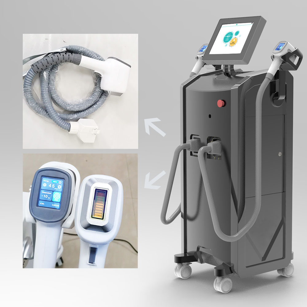 Professional permanent Hair Removal Epilator Diode Laser 755 808 1064nm 2 Handles Permanent Fast Women Men Skins Rejuvenation For All Skin Colors Sa