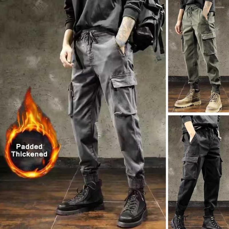 

Men's Pants 2022 Winter Cargo Mens Warm Thick Military Trousers For Men Plus Velvet Casual Army Tactical Pantalon, Black