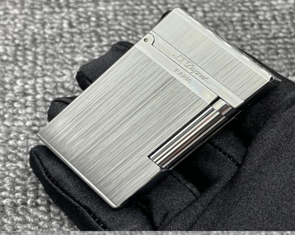 

ST lighter bright sound gift with adapter luxury men accessories gold silver pattern for boyfriend gift 1119126016728