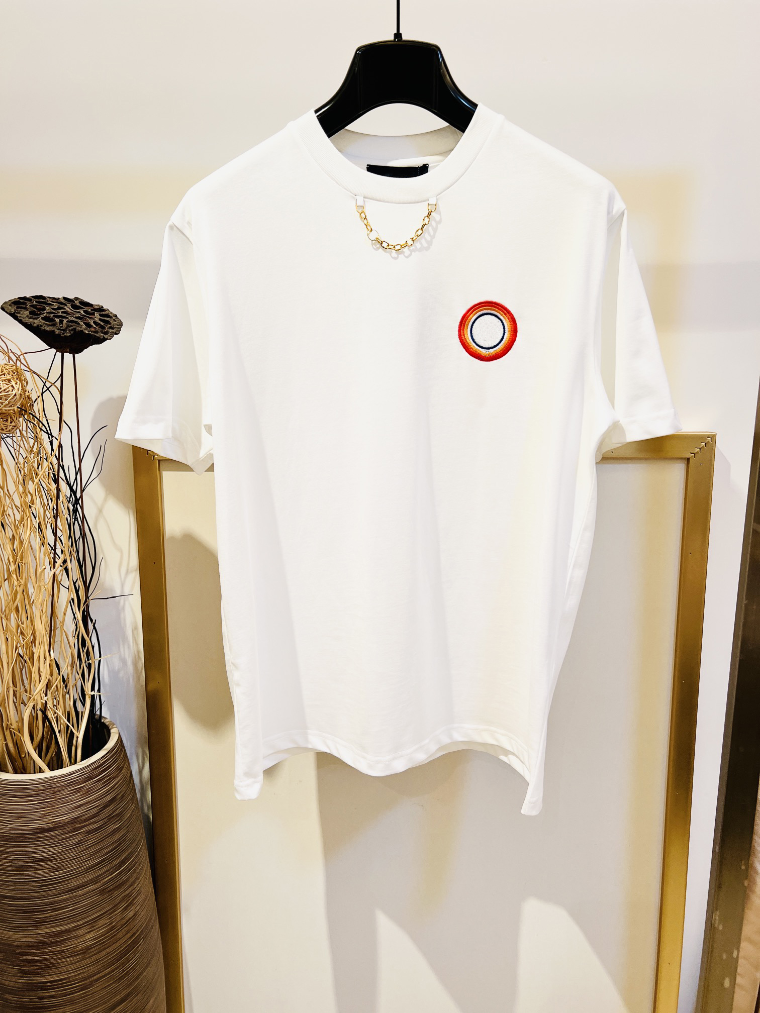 

Summer fashion designer short sleeve t shirts US size highquality cotton material embroidery design mens luxury t shirt, Style 1