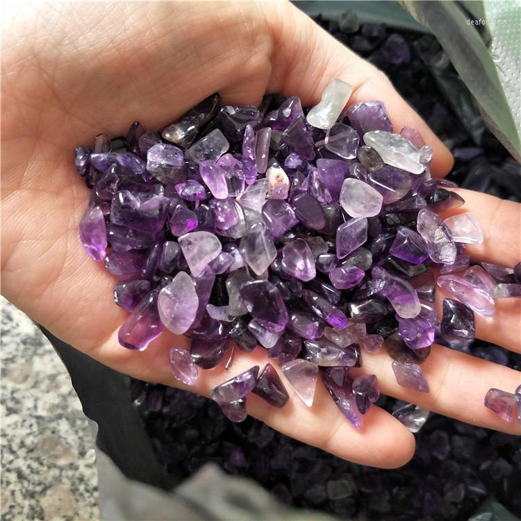 

Decorative Figurines DHXSW 100g Small Natural Quartz Crystal Amethyst Tumbled Stones For Fish Tank Flowerpot Decoration Healing Crystals