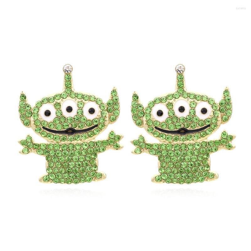 

Stud Earrings Cute Cartoon Figure Women Simple Rhinestone Statement For Party Gift Accessories