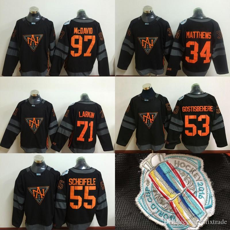 

Men Youth NORTH AMERICAN 2016 WORLD CUP WCH Jersey 97 Connor McDavid 34 Auston Matthews 71 Dylan Larkin 53 Shayne Gostisbehere Hockey Jersey, #29