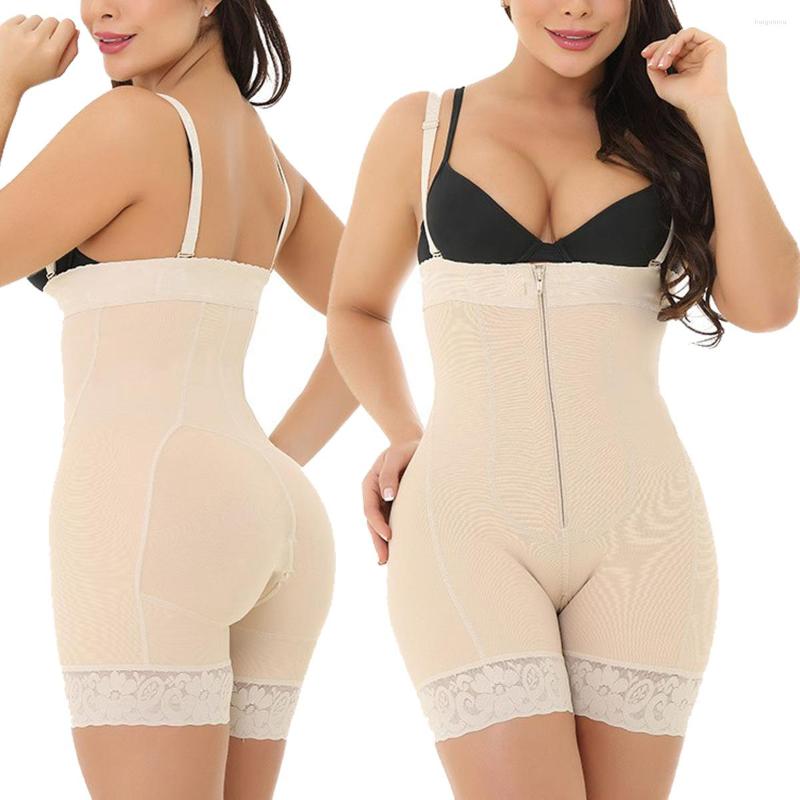 

Women' Shapers Roken Evan Plus Size Women Shapewear Open Crotch Bodysuit Waist Trainer Magic Full Body Shaper BuLifter Slimming Strap -6XL, Black
