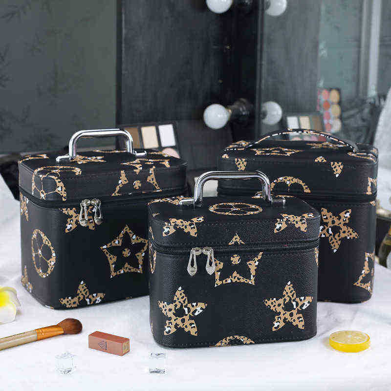 

Cosmetic Case Portable Travel Bag Large Capacity Storage Nail Enhancement 220518, White large double deck