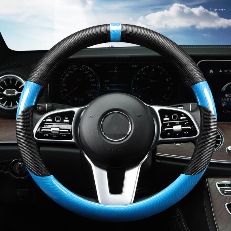 

Steering Wheel Covers Cover Universal Car Weaving Steering-wheel Anti-slip For 38CM