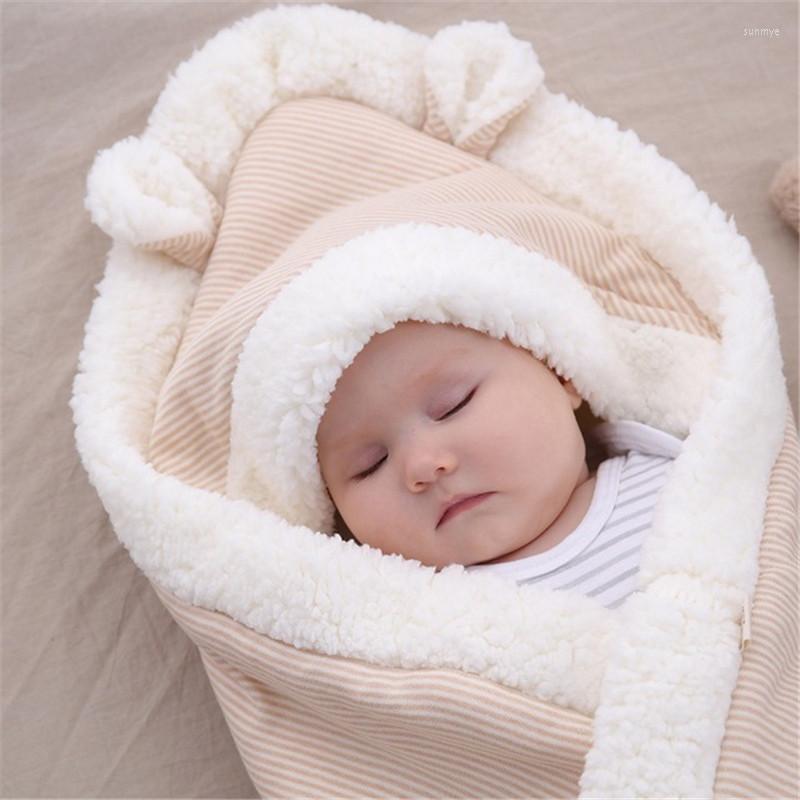 

Blankets Baby Autumn Winter Thicken Soft Blanket Born Envelope Stroller Wrap Sleeping Bags Footmuff Fleece Thermal Swadding
