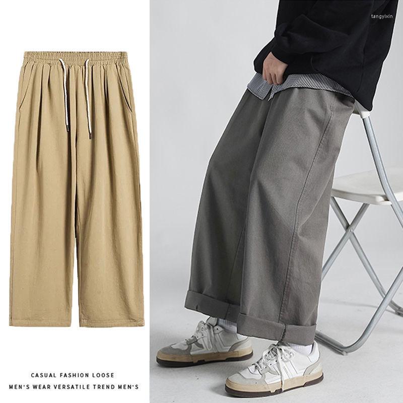 

Men's Pants Casual Cargo Men Spring Autumn Korean Loose Straight Sports, Black