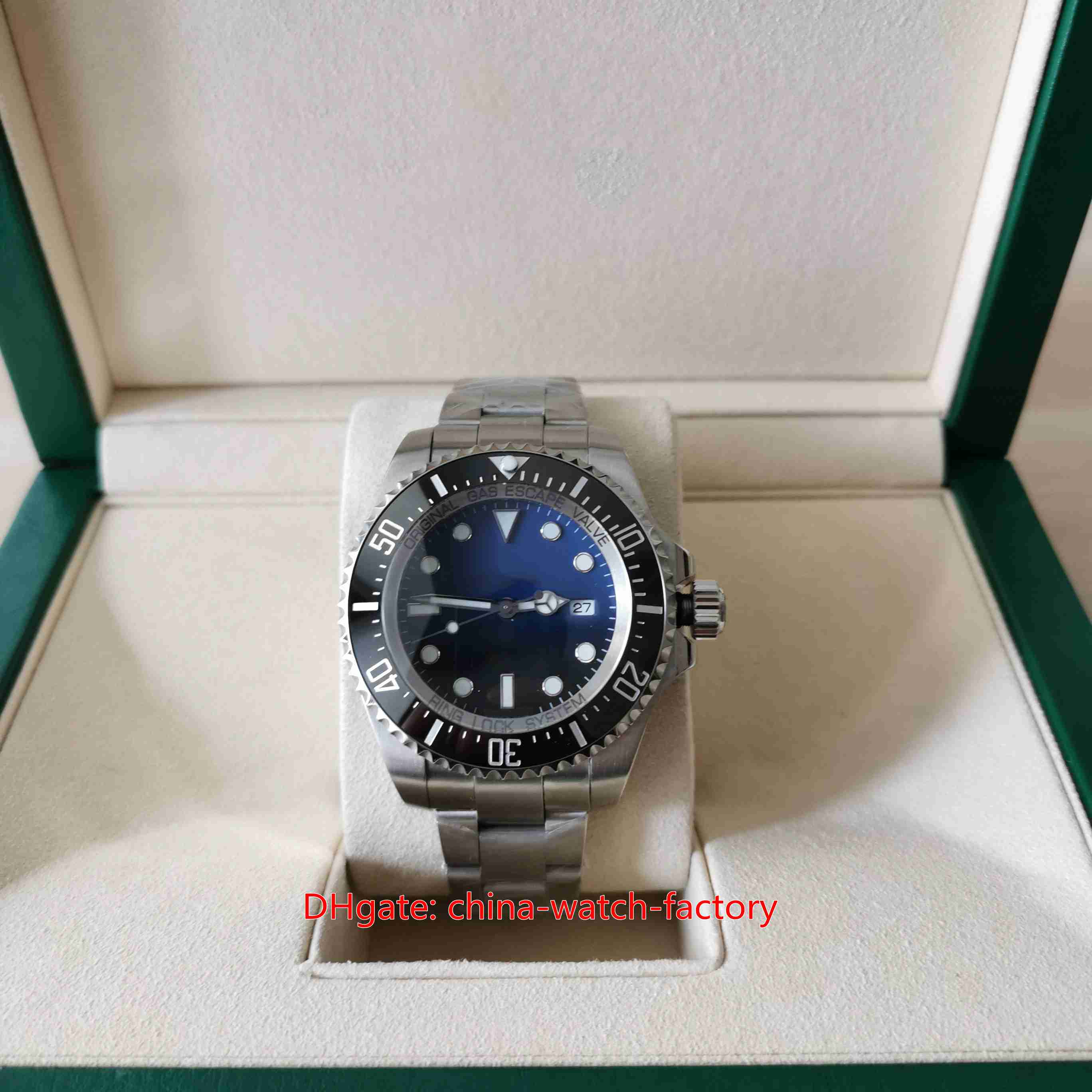 

U1F Factory Mens Watch 44mm Sea-Dweller 116660 126660 D-Blue Ceramic Bezel Sport Watches Sapphire Glass Asia 2813 Movement Mechanical Automatic Men's Wristwatches