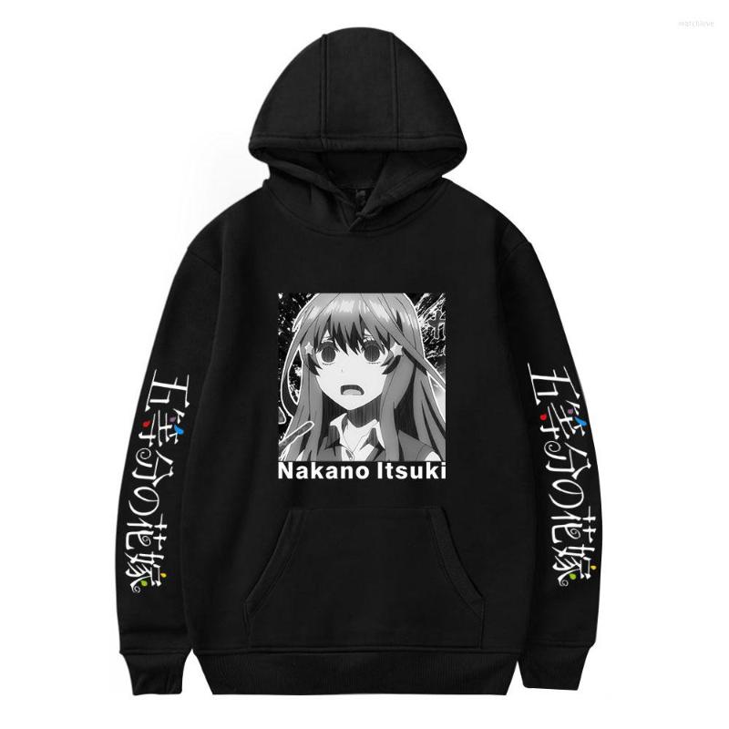 

Men's Hoodies Anime The Quintessential Quintuplets Hoodie Sweatshirt Men Women Nakano Itsuki Cartoon Print Harajuku Autumn Pullovers, Black