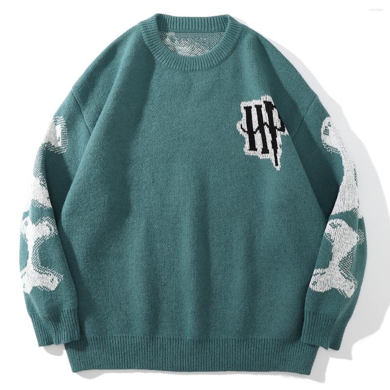 

Men's Sweaters Skeleton Green Sweater Skull Male Oversize Men Women Knitted Long Sleeve Top Pullover Jumper Cashmere Female 2022 Winter, White