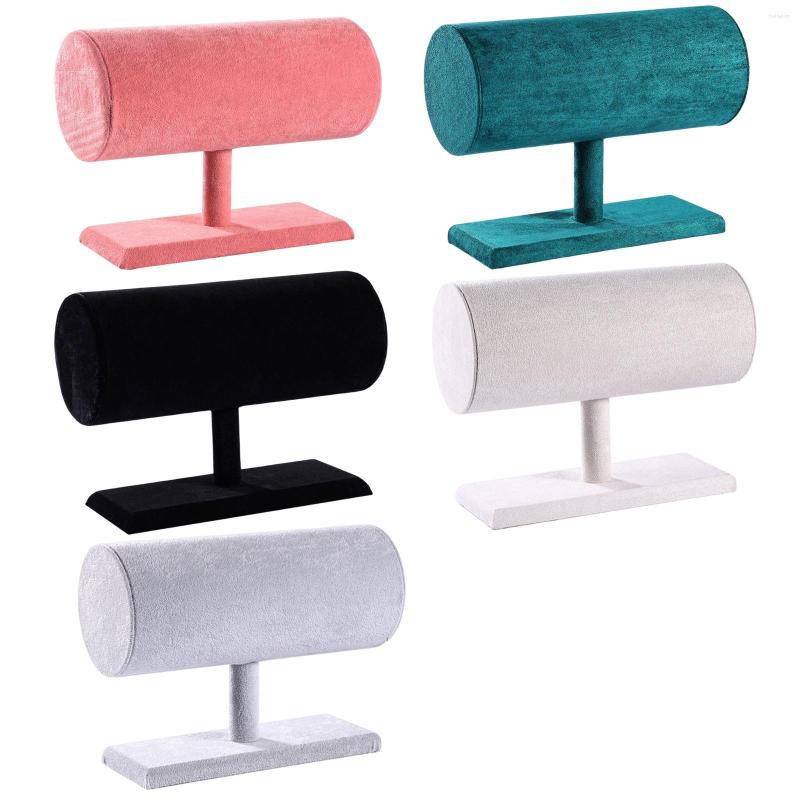 

Jewelry Pouches Headband Holder Po Props Protection Soft Flocking PVC Hair Hoop Organizer For Necklace Bracelet Watch Clasp