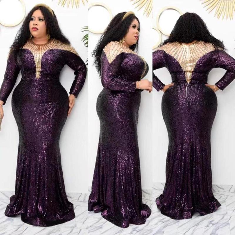 

Ethnic Clothing MD 2022 Luxury Dubai Abaya Boubou Plus Size Women Evening Dresses African Bodycon Sexy Gowns Sequin Kaftan Dress Ladies