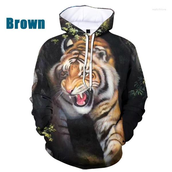 

Men's Hoodies 2022 Fashion 3d Printed Tiger Mens Womens Hooded Sweatshirt