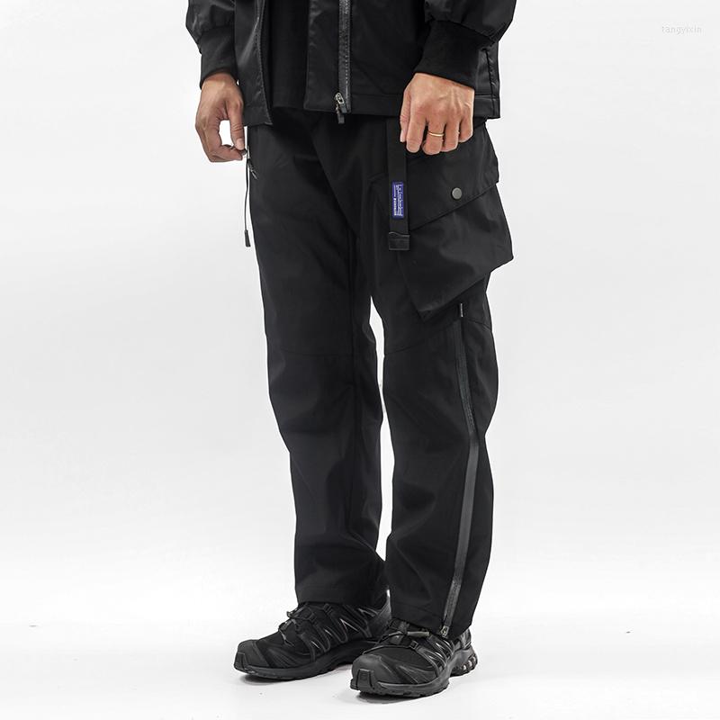 

Men's Pants Whyworks 22aw Light Waterproof Side Zipper Cargo Waist Adjustment Multiple Pockets Techwear Warcore Gorpcore, Picture shown